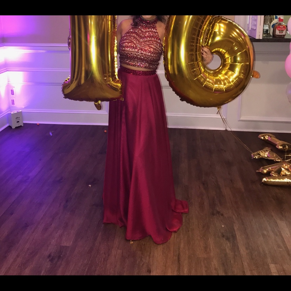 SHERRI HILL 2 piece prom dress (only worn ONCE)